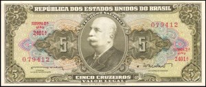 Cédula de 5 mil Cruzeiros - 1956