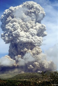 Soufriére em erupção. Imagem: Internet