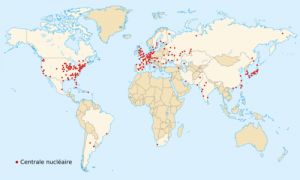 Locais com usinas nucleares no mundo. Imagem: Internet